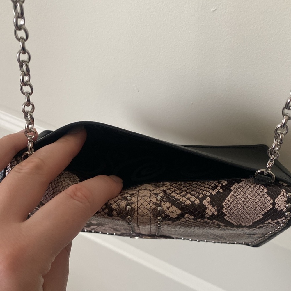 Brighton Pretty Tough "Rockmore" Python Leather Cross-Body Wallet - Picture 5 of 15